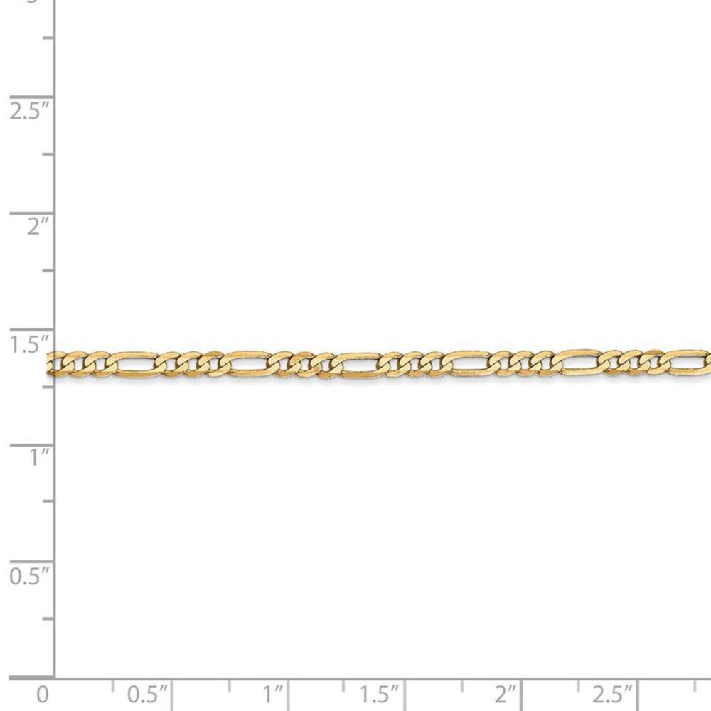 2.75mm, 14k Yellow Gold, Flat Figaro Chain Necklace, 16 Inch - Picture 5 of 8